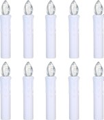 Resim Ximistore9 Uzaktan Kumandalı 10'lu Yılbaşı Led Mum Seti - Sıcak Beyaz Işık, Titreşim Efekti Ve Klipsli Tasarım Renkli 