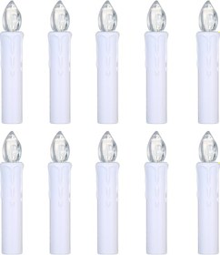 Resim Ximistore9 Uzaktan Kumandalı 10'lu Yılbaşı Led Mum Seti - Sıcak Beyaz Işık, Titreşim Efekti Ve Klipsli Tasarım Renkli 