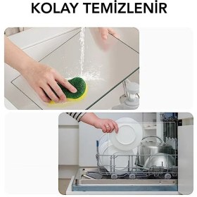 Resim Vanilya Çiçeği Cam Kesme Tahtası, Silikon Ayaklı, Sunum Kesim Doğrama Tablası, Temperli ve Rodajlı 
