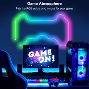 Resim RGB Neon LED Çubuğu Işıkları, USB Güçlü, 24 Anahtarlı Uzaktan Kumanda, Ayarlanabilir Parlaklık, Çok Renk ve Beyaz Modlar - Oyun, Parti ve Şenlik Dekoru için İdeal, İç/ Dış Mekan Kullanımı, Parti Işığı | Modern Estetik | USB Güçlü Işıklar, LED Noel Işıkları 