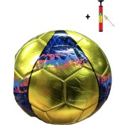 Resim Top Rock Store Parlak Dikişli Futbol Topu 5 Numara Şişirme Pompası Hediyeli 