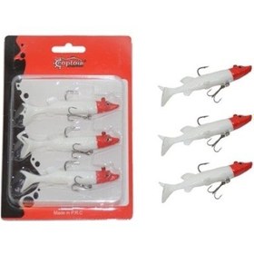 Resim 3067 Pluse Soft Set 3 Lü Pk 12 Cm Silikon Sahte Balık Color : 1 