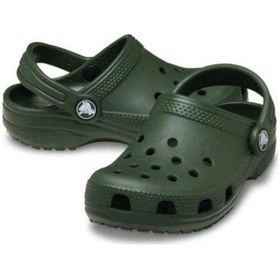 Resim Crocs 206990-3cm Classıc Clog Çocuk Spor Terlik Sandalet Yeşil 
