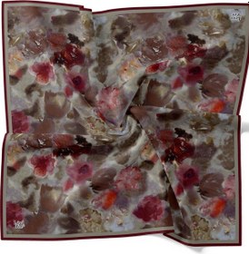 Resim Levidor Lotus Desen Eşarp - 06108 Gri-mürdüm-10 