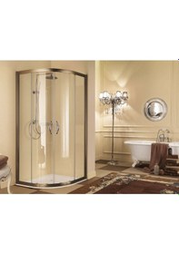 Resim Blackline Bronz Oval Duşakabin 5Mm Temperli Cam H:190 90 x 90 CM 