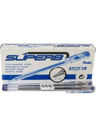 Resim Pentel Bk77 Yağ Bazlı Roller Tükenmez Kalem Mavi 12'li Kutu 