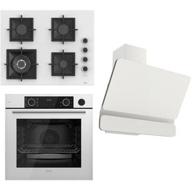 Resim Ferre Flameart SC Serisi SC406-WFA - XE64CB - D081 Beyaz Ankastre Set 