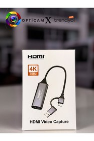 Resim Opticam HDMI Video Capture Usb 2.0 4K 30Hz Video Aktarıcı 
