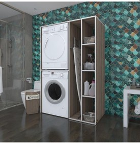 Resim Kenzlife Çamaşır-Kurutma Makinesi Dolabı Alyusha Crd 180*120*60 Banyo Kapaksız Arkalıksız Çok Renkli 