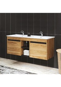 Resim Denko Twin 120 Cm Mdf Ud Banyo Dolabı Takımı Çok Renkli 