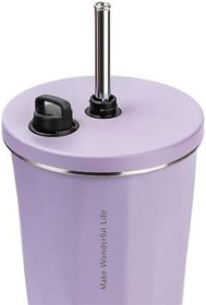 Resim Tyeso Crush Tumbler Vakumlu Paslanmaz Çelik Termos 600 ML (Mor) 