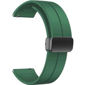 Resim Adige Vestel Uyumlu Akıllı Saat 2 Kordon Kayış D-buckle Mıknatıslı Silikon 22/jku 