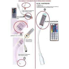 Resim Şerit Led Rgb 44 Tuşlu Kumandalı 5050 Smd 5 Metre 3 Çip Tam Set İ 