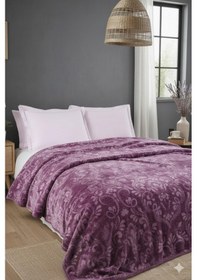 Resim Özdilek Çift Kişilik Antico Battaniye - Mor Mor 