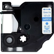 Resim PrintPen Dymo D1 Serisi Beyaz Etikete Mavi 45014 12Mmx7M Şerit 