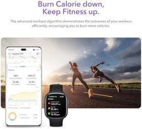 Resim HONOR WATCH4 akıllı saat, 1,75 inç AMOLED Şık Tasarım 60Hz 5ATM 451 mAh Pil 14 Gün Bluetooth Kullanım Süresi Arama 4GB ROM SİYAH 