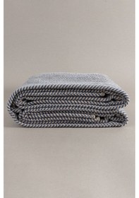 Resim Twin Battaniye Soft Pamuklu Çift Kişilik Battaniye Kahve Mavi 200 Kahve Mavi 