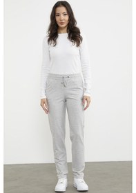 Resim Yüksek Bel İki İplik Eşofman Altı - Gri 001 