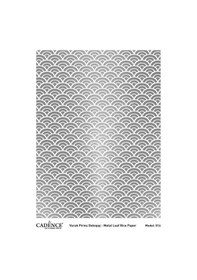 Resim Cadence Gümüş Varak Pirinç Dekoapaj Kağıdı - Model 14 