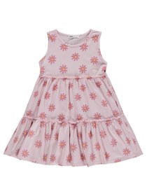Resim Civil Girls Papatya Desenli 6-9 Yaş Elbise - Pudra - Pudra / 6-7 Yaş 