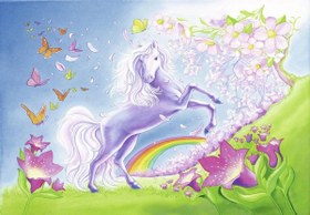 Resim Ravensburger 2x24 Parça Puzzle Gökkuşağı Atları 091935 