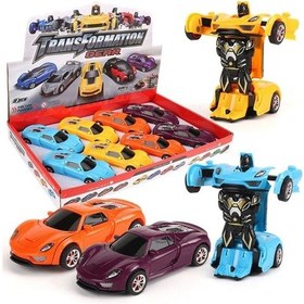 Resim Kns-2019-2 Sürtmeli Robota Dönüşen Araba -vardem Oyuncak 