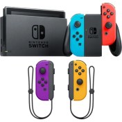Resim Nintendo Switch Neon Konsol ve Turuncu Mor Joycon 
