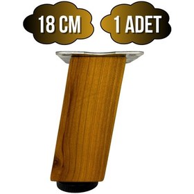 Resim Kale Eğimli Ayarlı Ahşap Ayak Mobilya Masa Ve Dolap Ayağı 18cm 1 Adet Kiraz Kiraz Ağacı Kiraz 