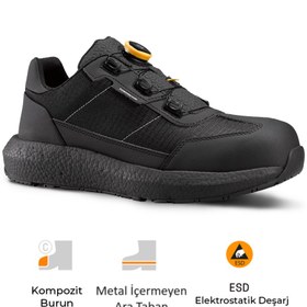 Resim Toworkfor Zero All Black Fast Fit | S3S | Sr | Esd Iş Ayakkabısı 