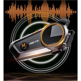 Resim Hayat Store C50 Motosiklet Intercom Kask Kulaklık 1000 Mah Rgb Işıklı Bluetooth Kulaklık IP67 