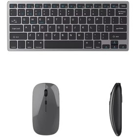 Resim Telefon Tablet Bilgisayar Uyumlu Kablosuz Klavye Mouse Kombini 