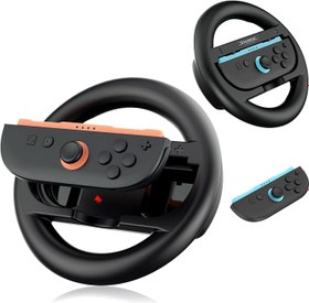 Resim Tolesum Joy-Con-direksiyon çifti, NSwitch 2 model Joy-Cons, Racing Wheel Controller Accessories for Mario Kart World, Switch 2 Joy Con Controller için direksiyon kolu 
