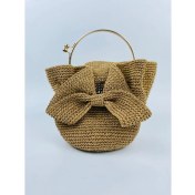 Resim Kağıt Ipten Yapılmış Şapka Model Kadın El Çantası En 28 Uzunluk 24 