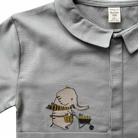 Resim Mirage Gray 'Elephant' Pazen Gömlek - Gri / 3/6 Ay 
