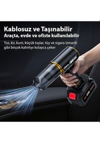 Resim Ezere St-6609c 20000pa Güçlü Dijital Göstergeli Vakumlu Kablosuz Üflemeli Araç Süpürgesi 