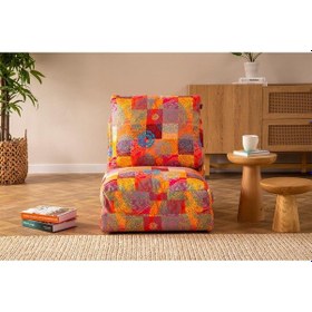 Resim Pafu Taida Tekli Katlanır Yataklı Uzanma Koltuğu Patchwork Turuncu 