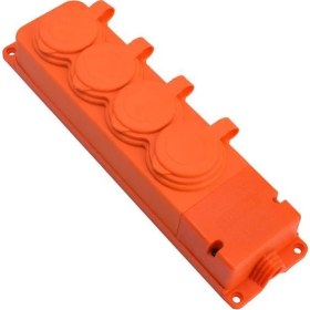 Resim Bylion Monofaze Kauçuk 4'lü Priz Turuncu 