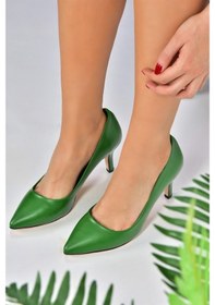 Resim Fox Shoes Yeşil İnce Topuklu Kadın Stiletto L253970009 
