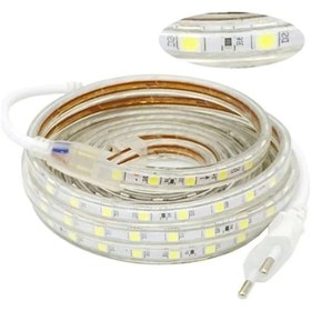 Resim Hortum Esnek 220v Şerit Led Kırmızı 4 Metre 4 Metre 