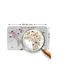 Resim Eğitici - Öğretici Dünya Ve Türkiye Haritası Çocuk Odası Duvar Sticker-60x105-3884 Renkli 