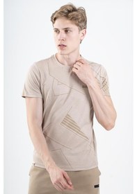 Resim Maraton Sportswear Regular Erkek Bisiklet Yaka Kısa Kol Basic Açık Vizon T-Shirt 21580-Açık Vizon 