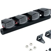 Resim Youmex Trx-4/trx4/scx10 90046/d90/km2 Uyumlu 5-7.4v Led Araç Lambası - Tam Siyah Dörtlü Dikdörtgen Kasa 