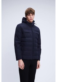 Resim Hatemoğlu Lacivert Regular Fit Hakim Yaka Kapüşonlu Kaban 22191024a002 005 Lacivert 