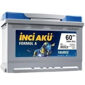 Resim 12V 60Ah İnci Formula A Taurus Standart Akü 1011156 