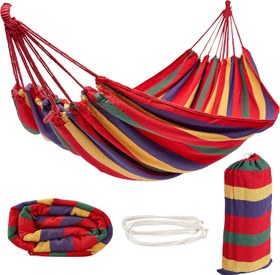 Resim Taşınabilir Kamp Hamak 270x150 cm 150 kg Kapasiteli Seyahat ve Bahçe Kullanımı 