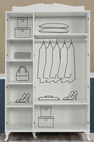 Resim Setay Melis Genç Odası - 3 Kapılı Dolap, Karyola, Komodin, Masa 