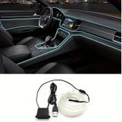 Resim Hightower Usb'li Buz Mavisi 3m Akıllı Dekoratif Led Neon Işık Şeritleri 