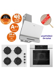 Resim Ferre FryART &SilentArt Bion/ Sessiz Beyaz Ankastre Set ( D081-SA + QEP63CB + CS206-FA ) 