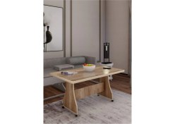 Resim Modilayn Igma Tekerlekli Mdf Masa Ofis Orta Sehpa 