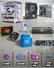 Resim EFS EFSGAMING0013 i5-14400F 32 GB 512 GB NVMe SSD 16 GB RTX4060Ti Free Dos Masaüstü Oyuncu Bilgisayarı 